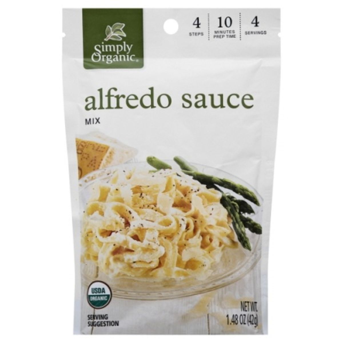 Calories in Simply Organic Alfredo Sauce Mix