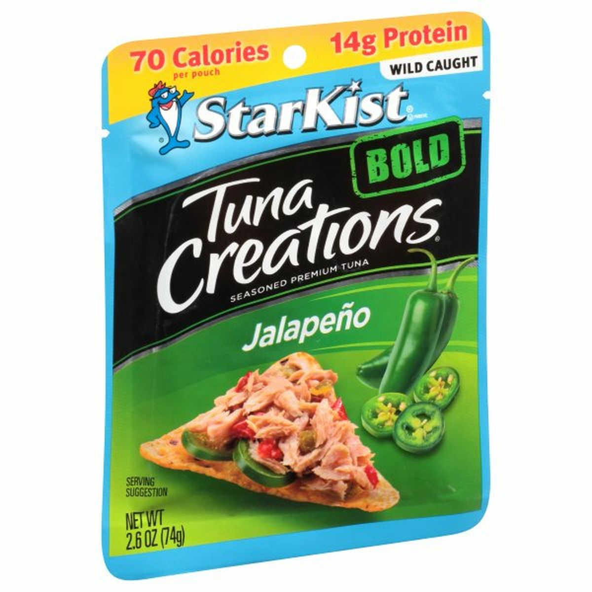 Calories in StarKist Tuna Creations Tuna, Premium, Jalapeno, Bold, Seasoned