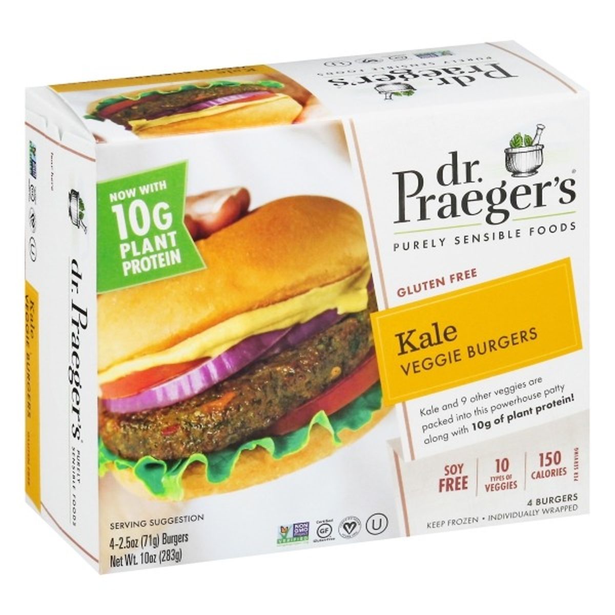 Calories in Dr. Praeger's Veggie Burgers, Kale