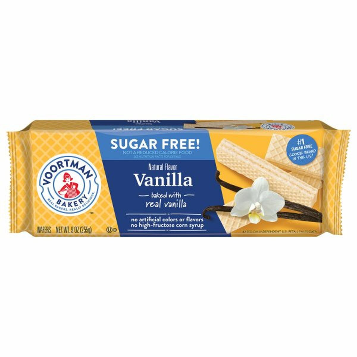 Calories in Voortman Wafers, Sugar Free!, Vanilla