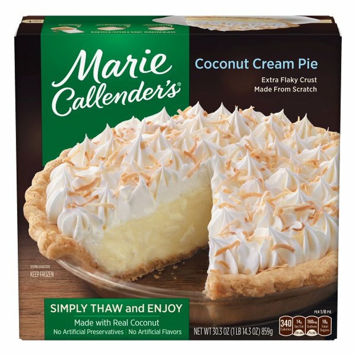 Calories in Marie Callender's Coconut Cream Pie