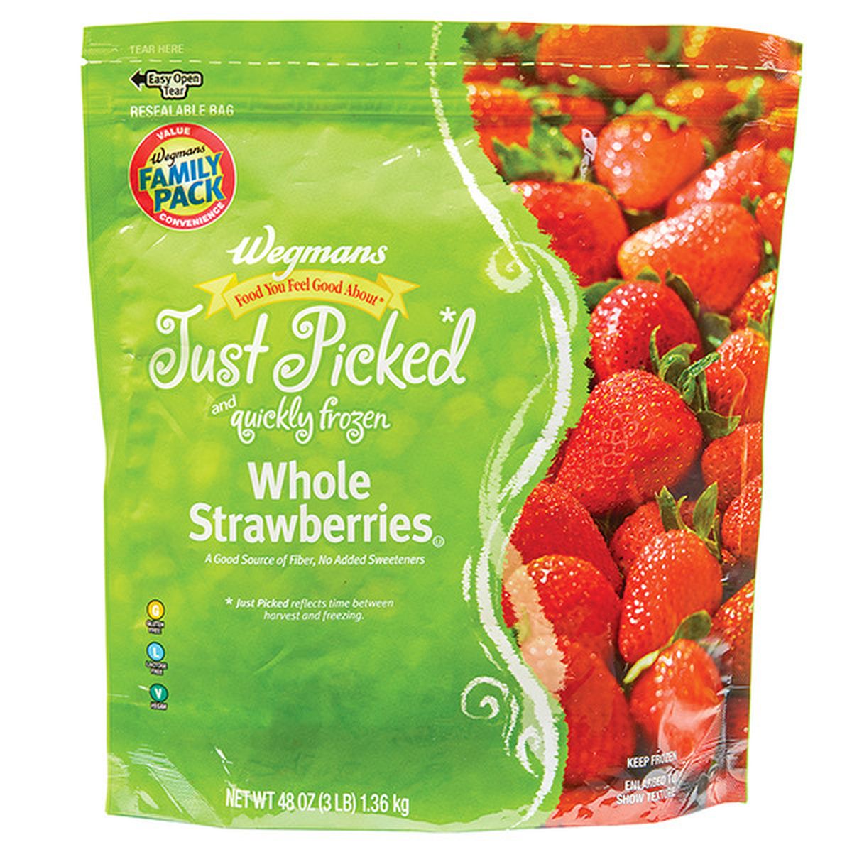 Calories in Wegmans Frozen Whole Strawberries, FAMILY PACK