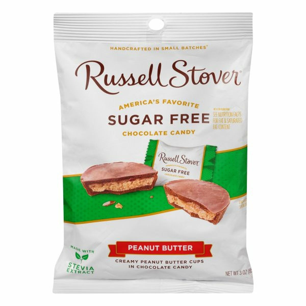 Calories in Russell Stover Chocolate Candy, Sugar Free, Peanut Butter