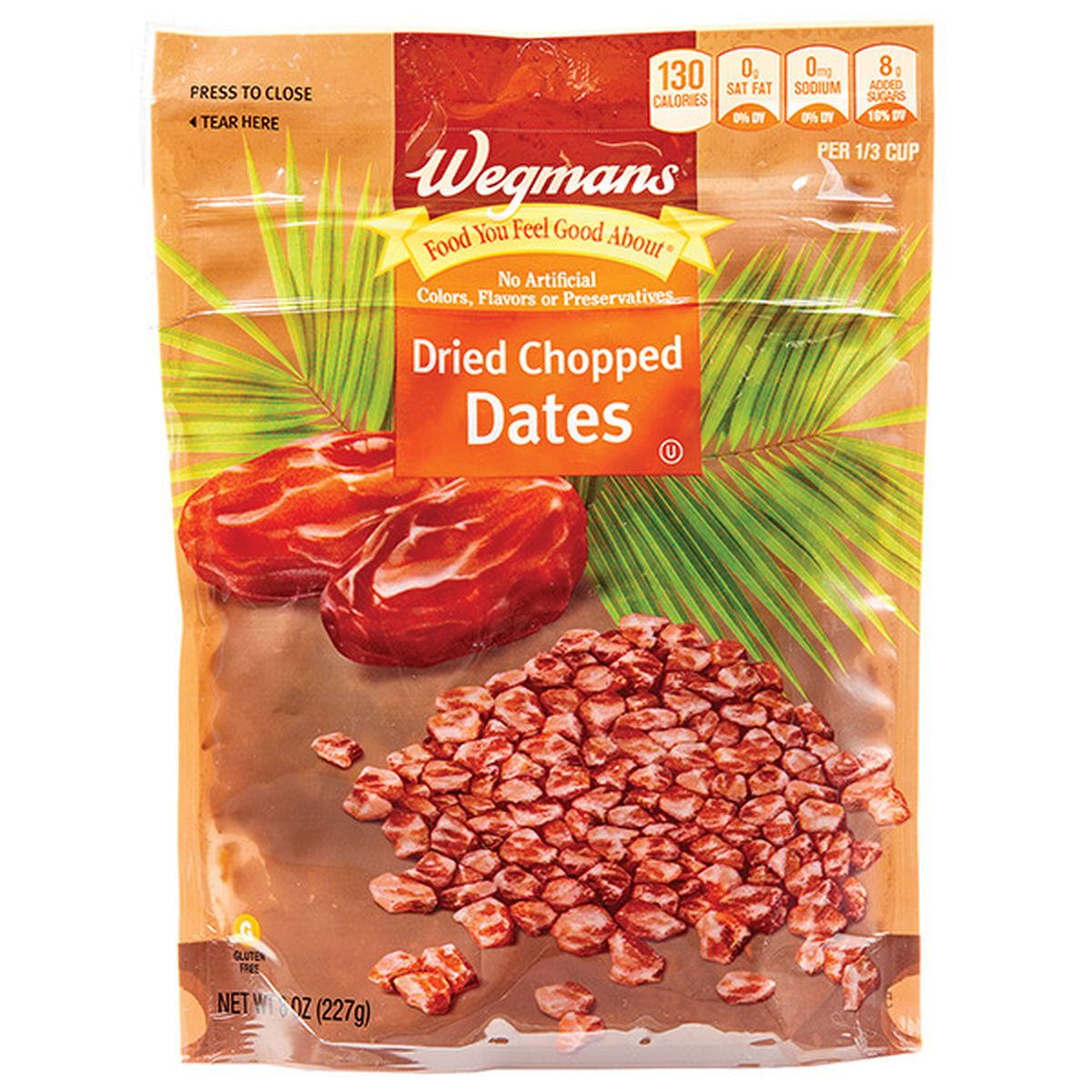 Calories in Wegmans Dried Chopped Dates