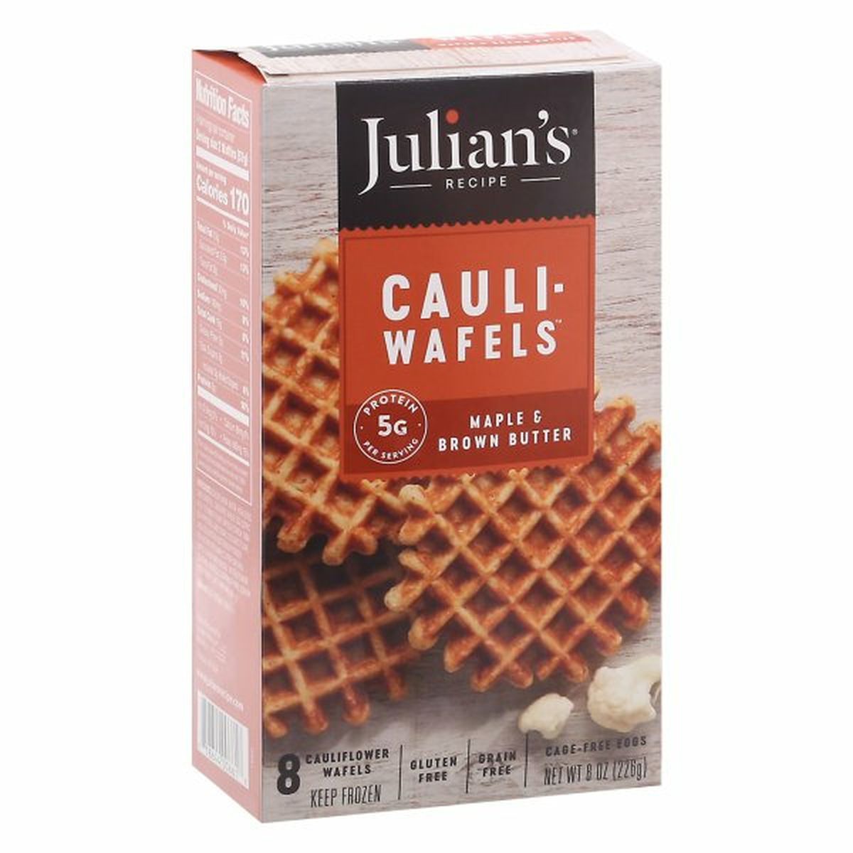 Calories in Julian's Recipe Cauli-Wafels, Maple & Brown Butter