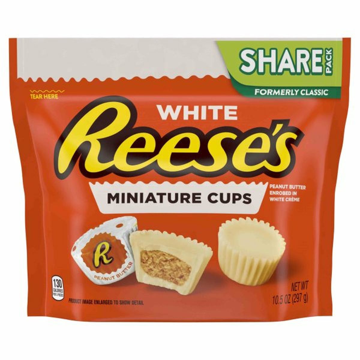 Calories in Reese's Peanut Butter Candy, Peanut Butter, White Creme, Miniatures