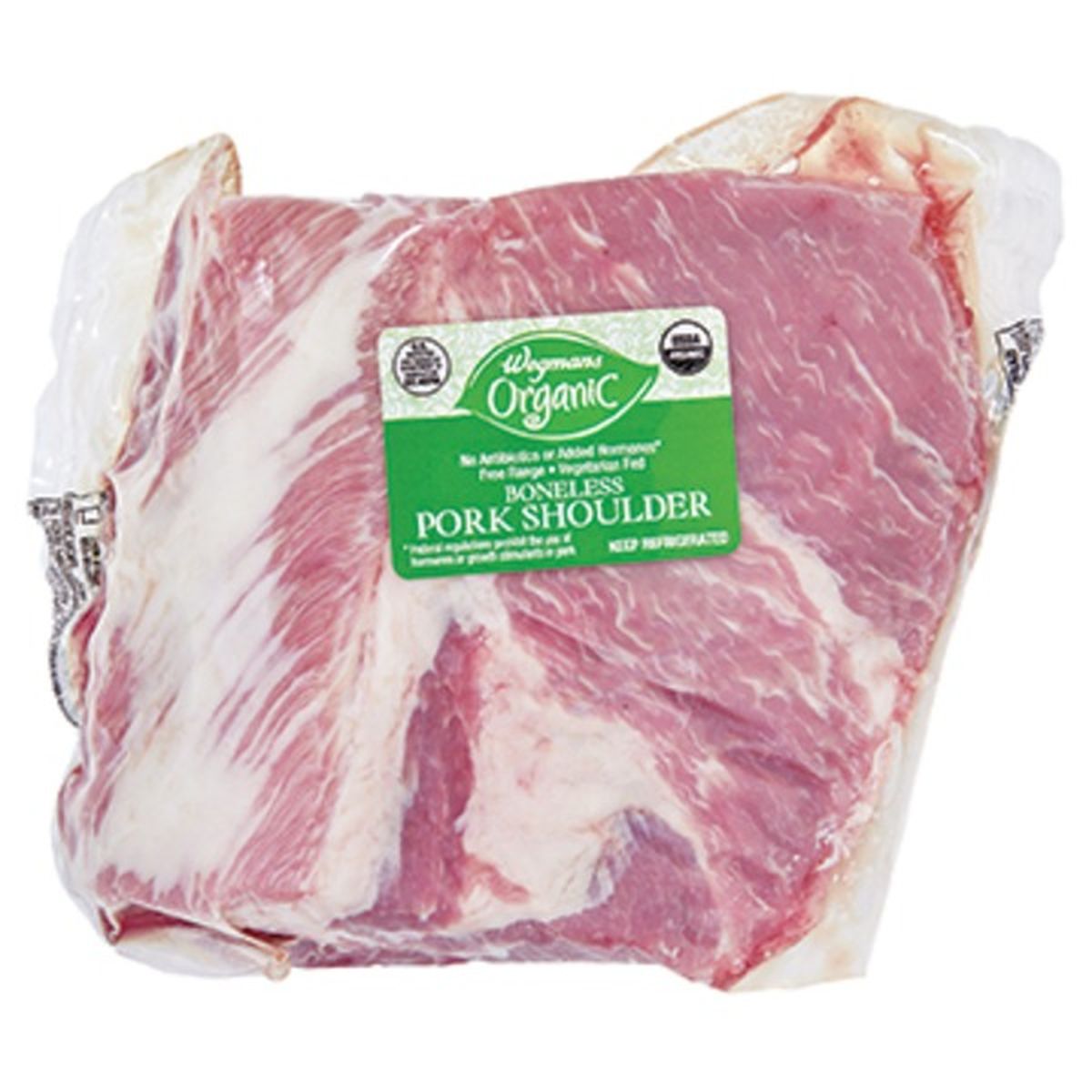 Calories in Wegmans Organic Boneless Pork Shoulder