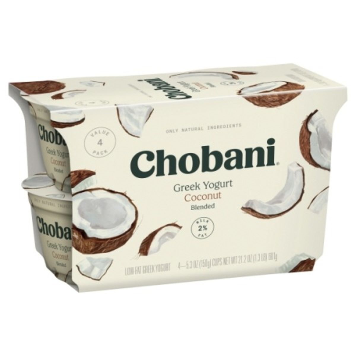 Calories in Chobani Greek Yogurt, Coconut Blended, Value 4 Pack