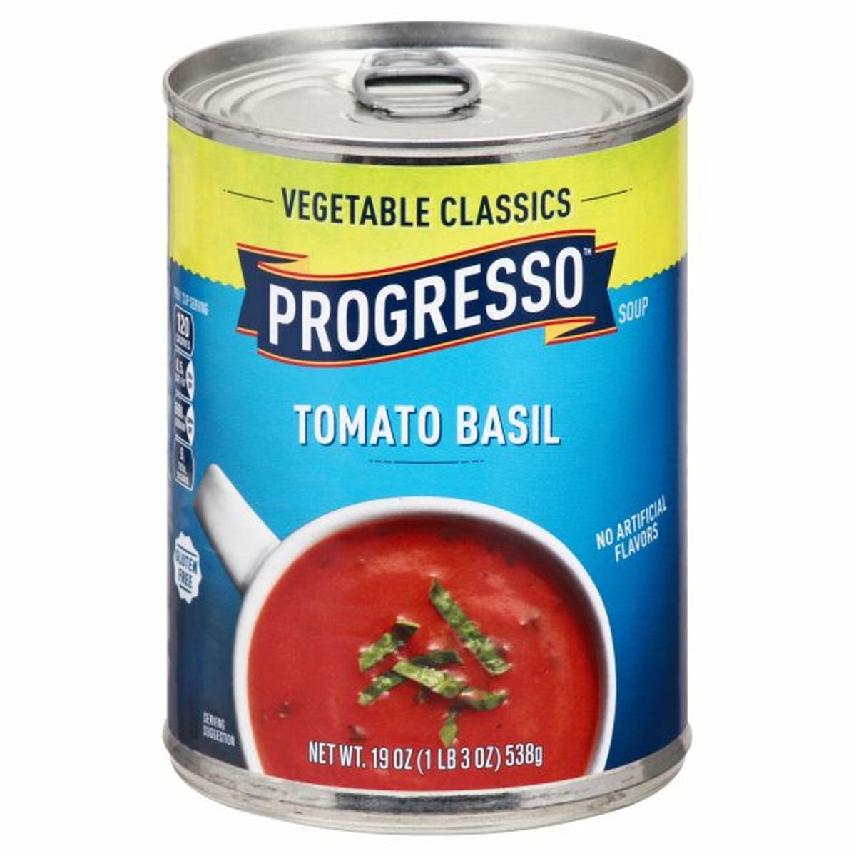 Calories in Progresso Soup, Tomato Basil, Vegetable Classics
