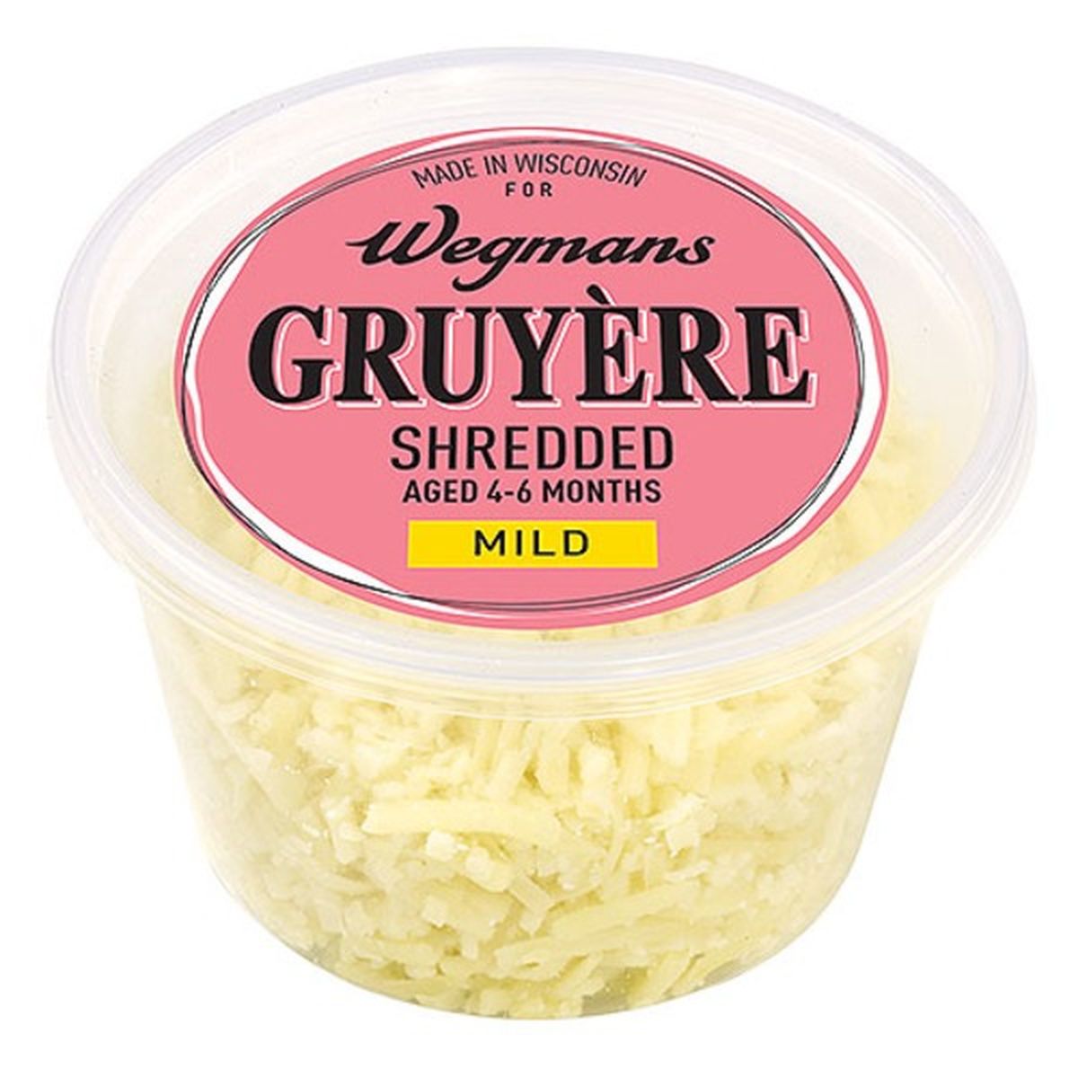 Calories in Wegmans Gruyere Cheese AGed 4-6 Months, Shredded Mild
