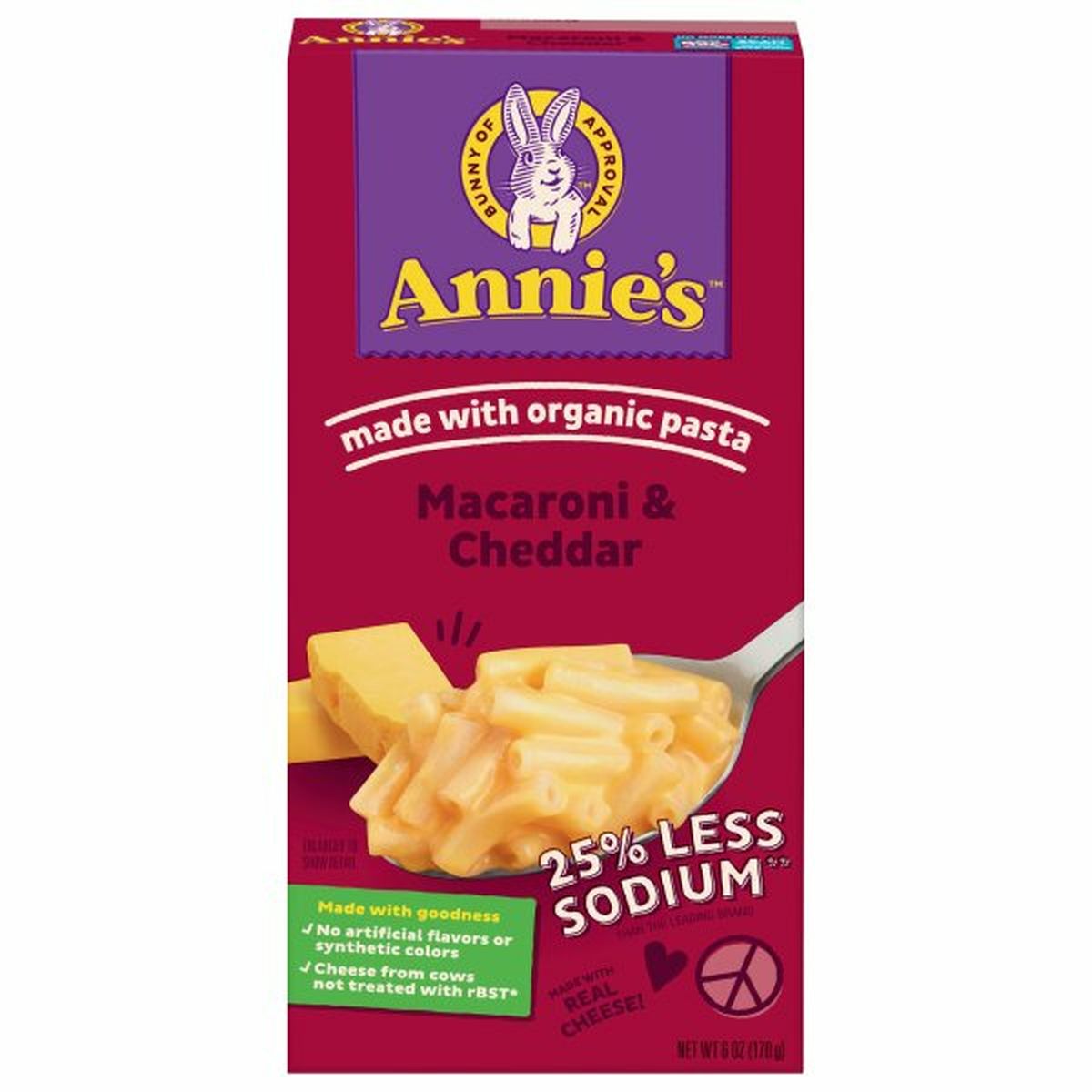 Calories in Annie's Macaroni & Cheddar