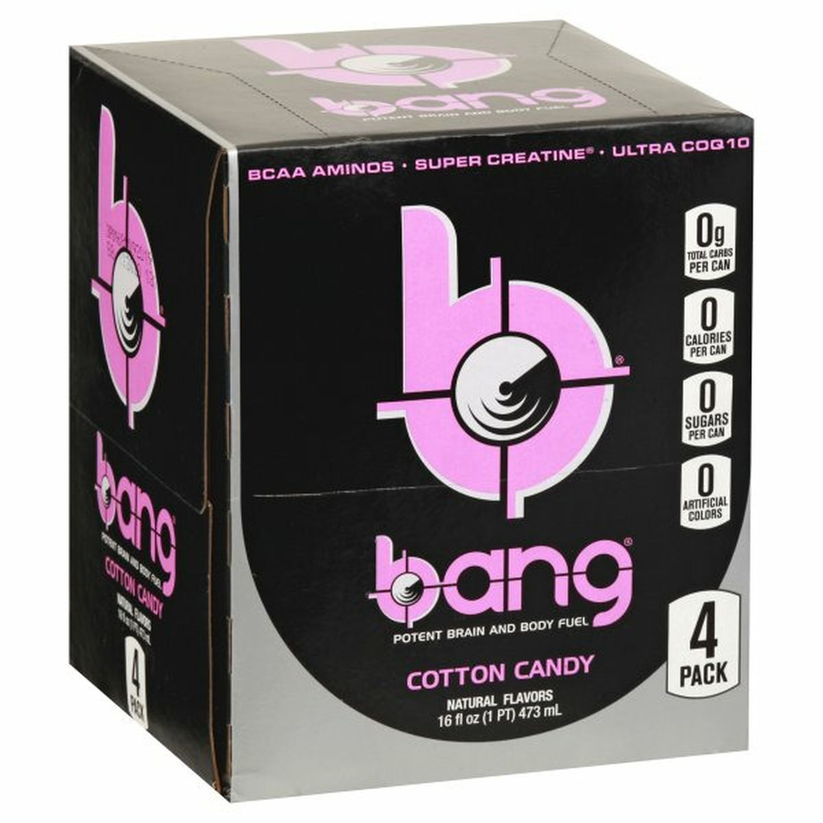 Calories in Bang Energy Brain and Body Fuel, Potent, Cotton Candy