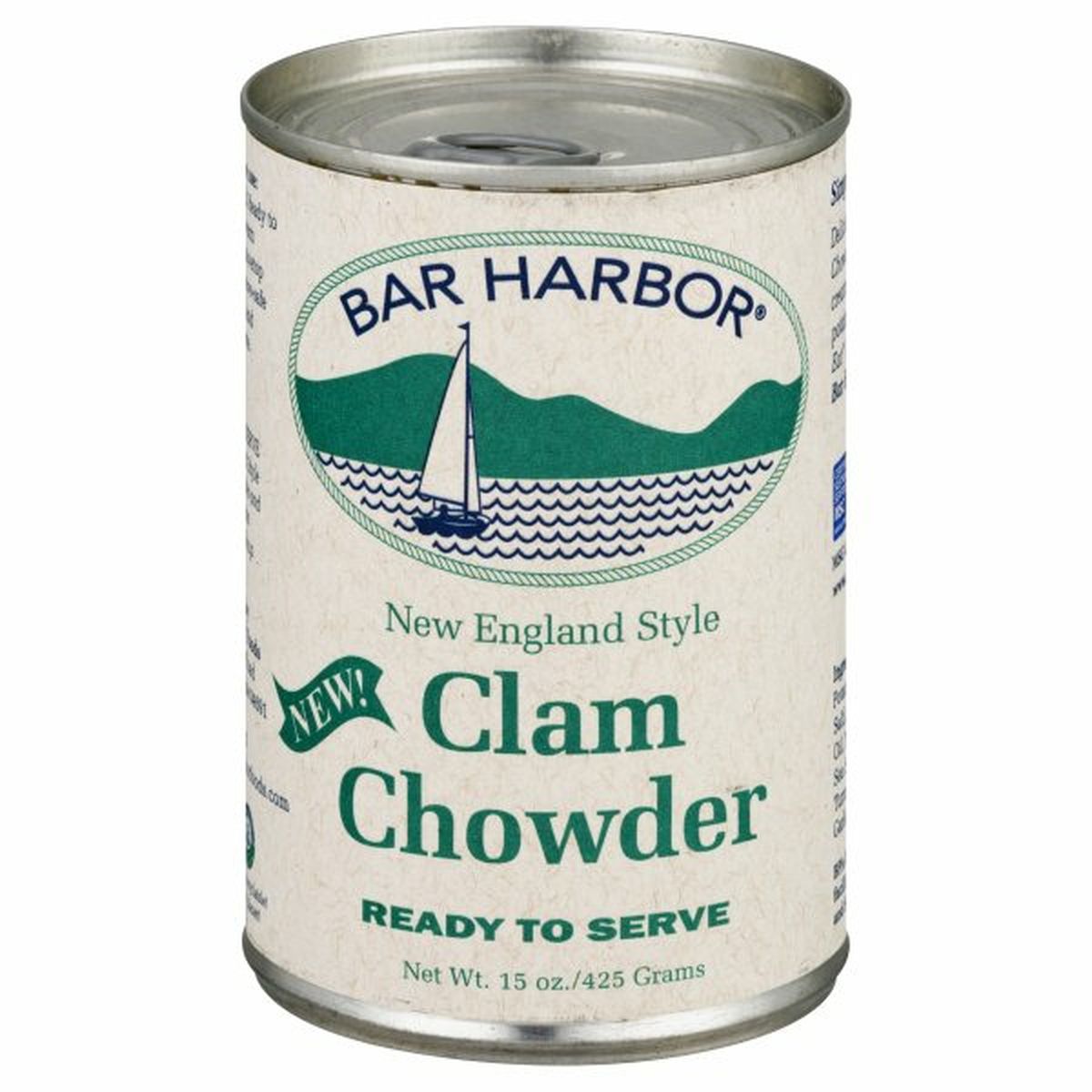 Calories in Bar Harbor Clam Chowder, New England Style