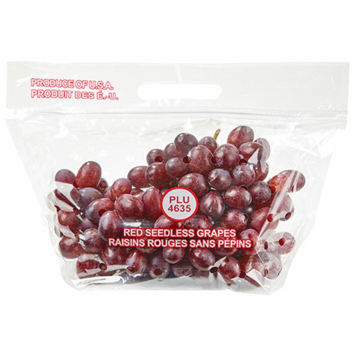 Calories in Red Seedless Grapes, Bagged