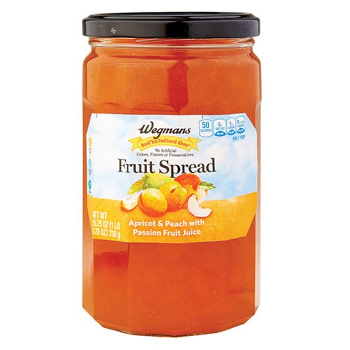 Calories in Wegmans Apricot & Peach with Passion Fruit Juice  Fruit Spread