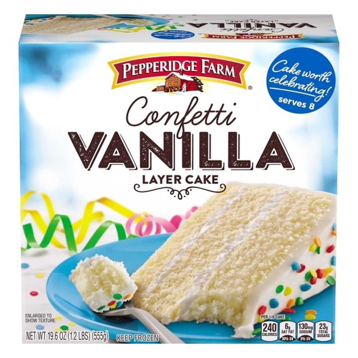 Calories in Pepperidge Farms  Layer Cake, Confetti Vanilla