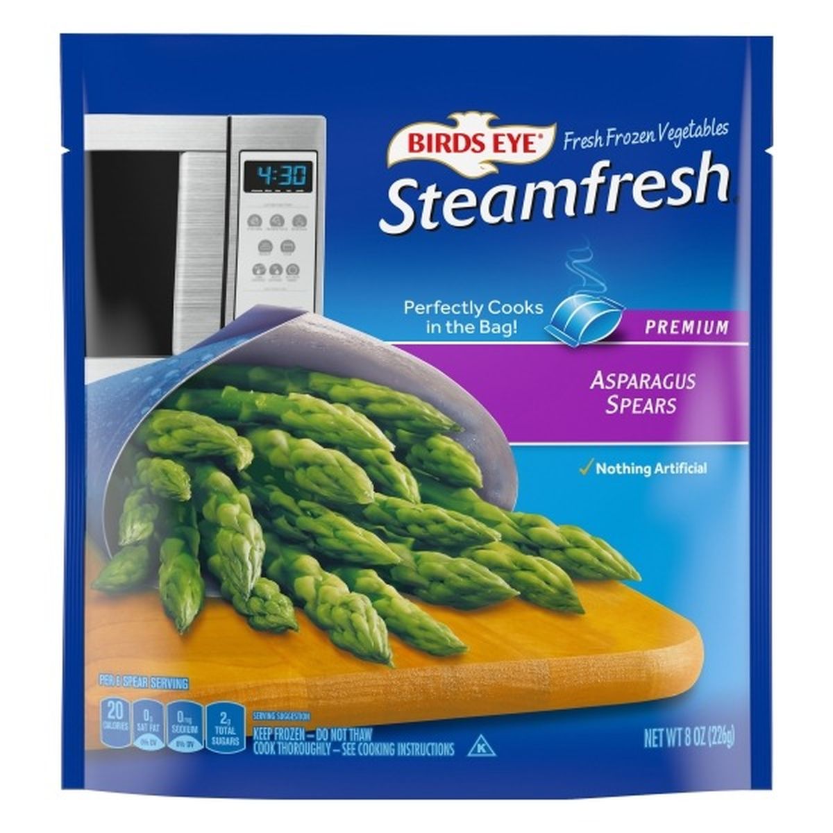 Calories in Birds Eye SteamFresh Asparagus Spears, Premium