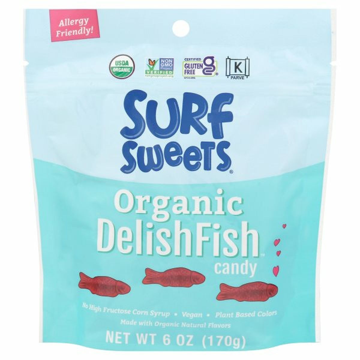 Calories in Surf Sweets Candy, Organic, Delish Fish