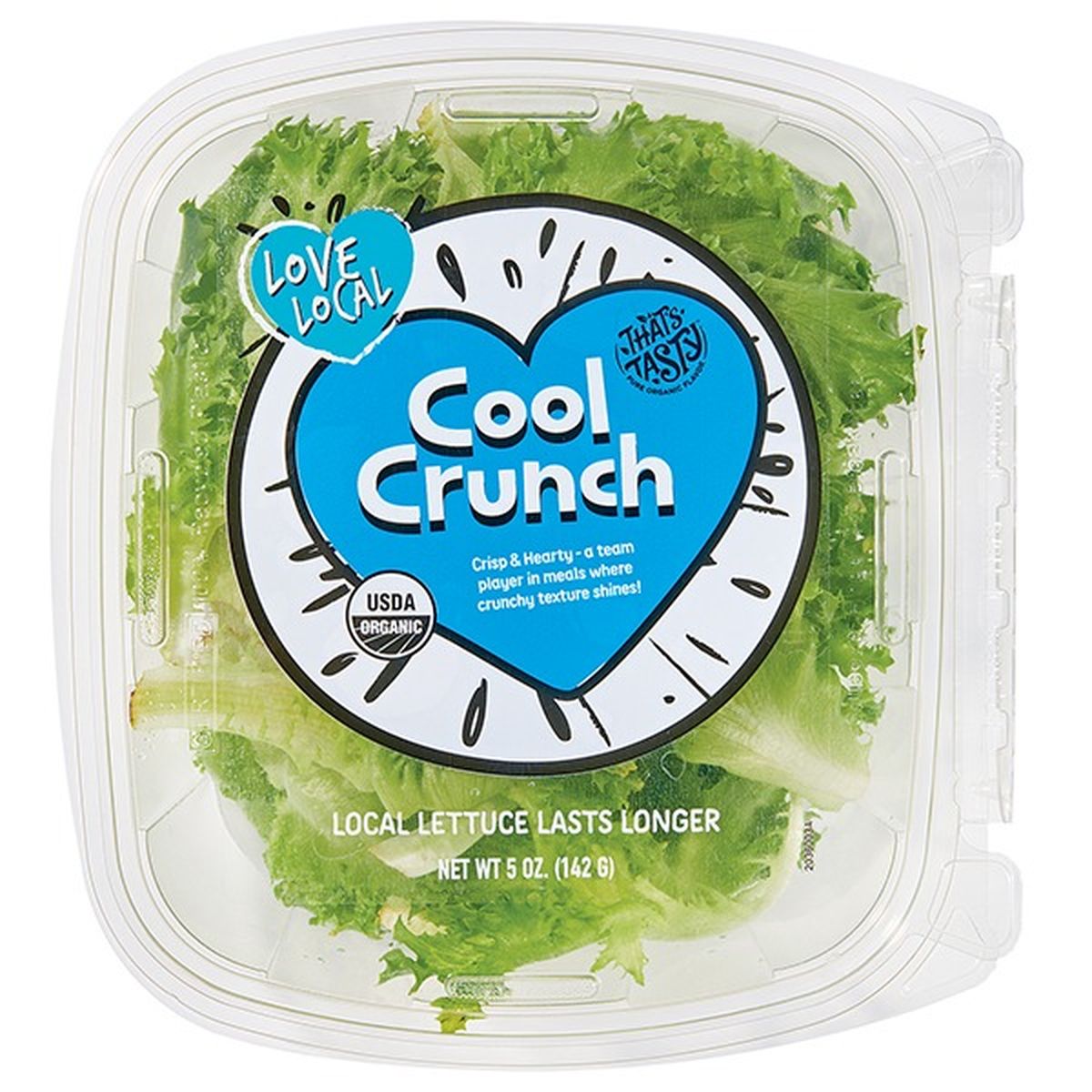 Calories in That's Tasty Organic Green Leaf Lettuce, Cool Crunch