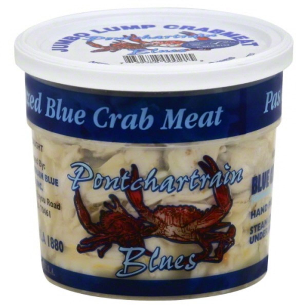 Calories in Pontchartrain Blue Crab, Inc. Crab Meat, Blue, Jumbo Lump