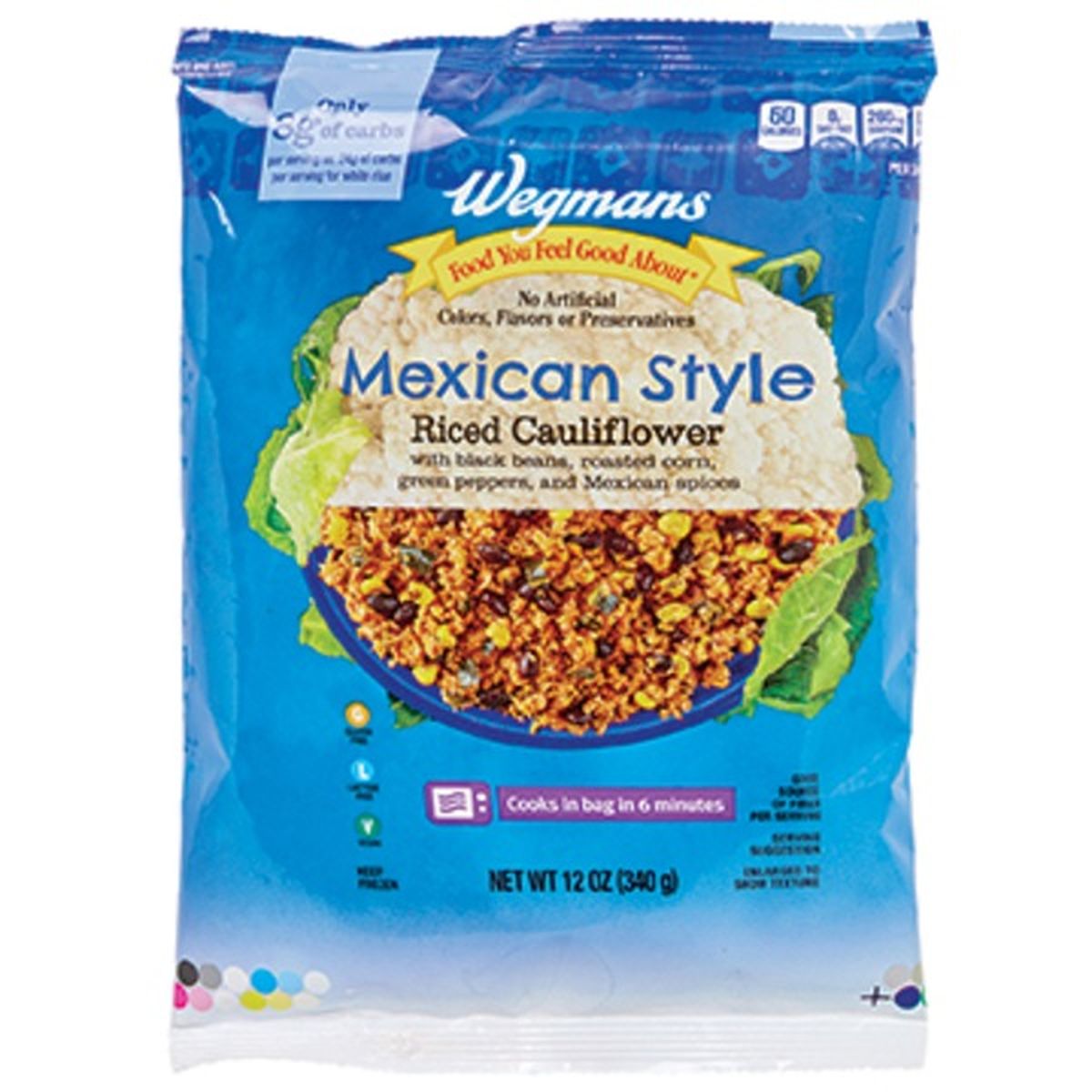 Calories in Wegmans Frozen Riced Cauliflower, Mexican Style