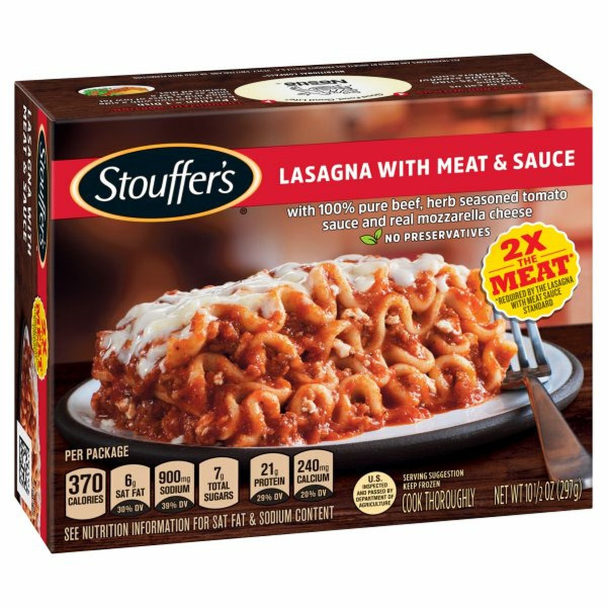 Calories in Stouffer's Lasagna with Meat & Sauce, Frozen Meal
