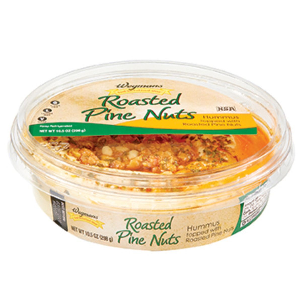 Calories in Wegmans Original Hummus Topped with Roasted Pine Nuts