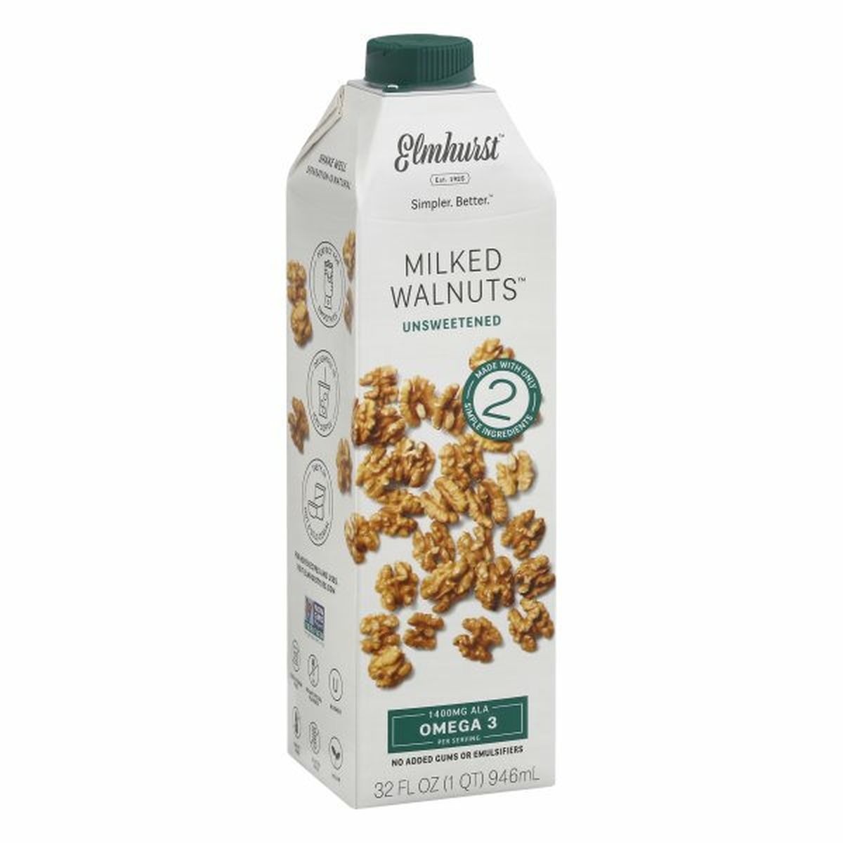 Calories in Elmhurst Milked Walnuts, Unsweetened