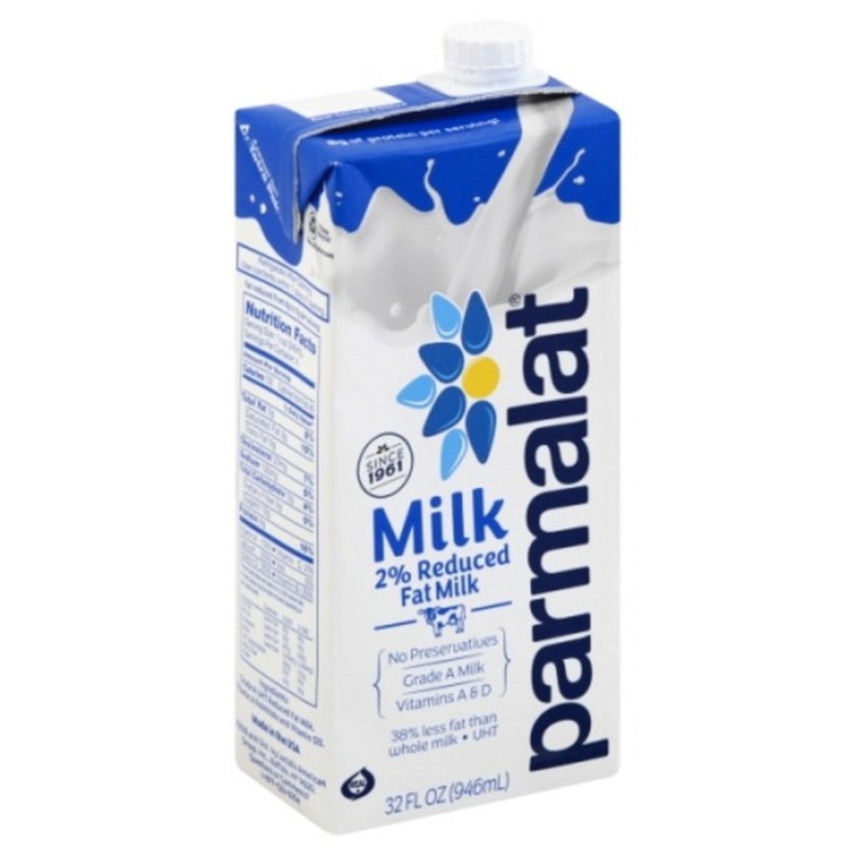 Calories in Parmalat Milk, Reduced Fat, 2%