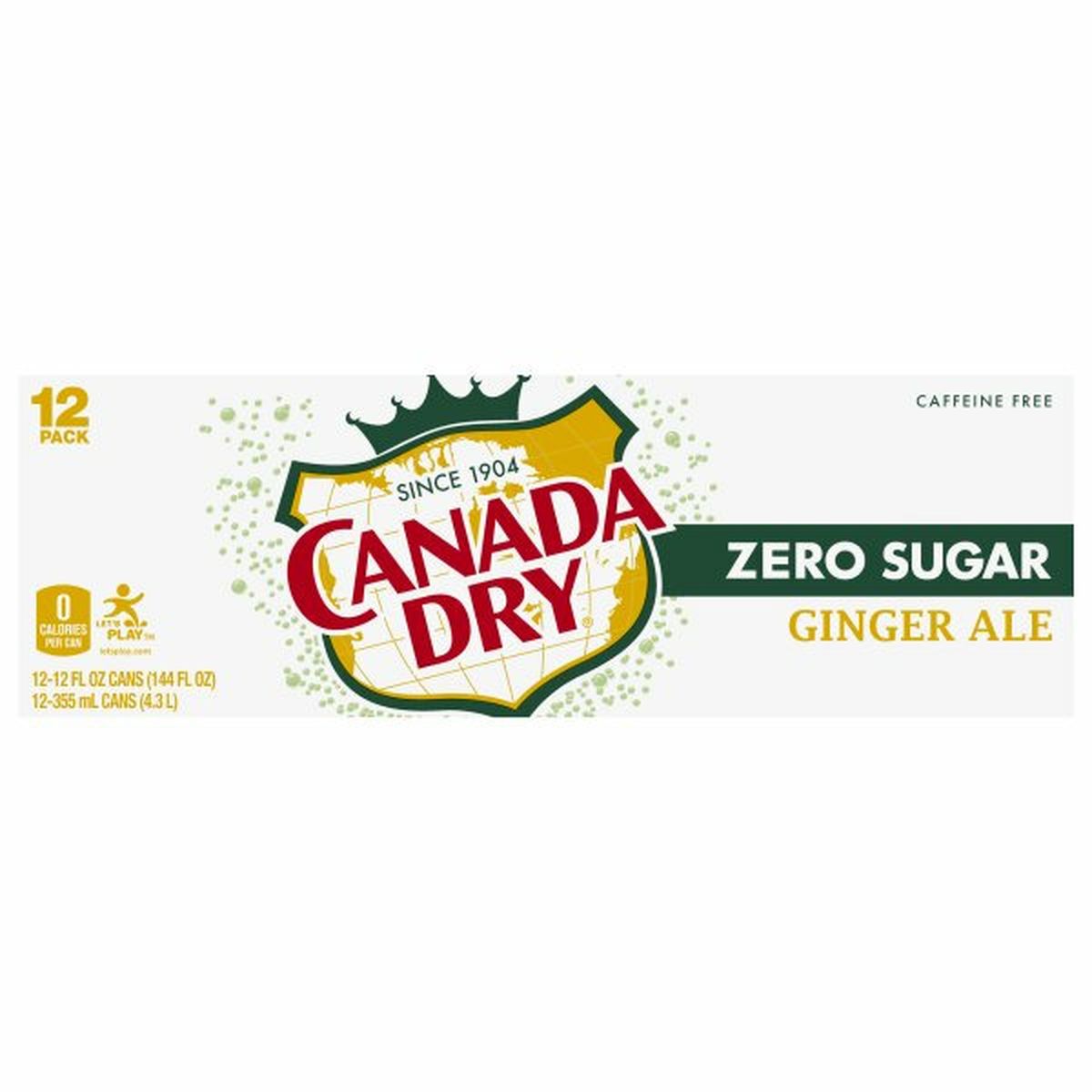 Calories in Canada Dry Diet Canada Dry Ginger Ale Ginger Ale, Diet, 12 Pack