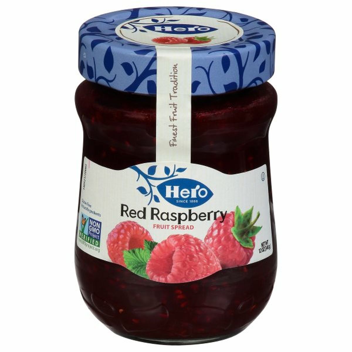 Calories in Hero Fruit Spread, Red Raspberry