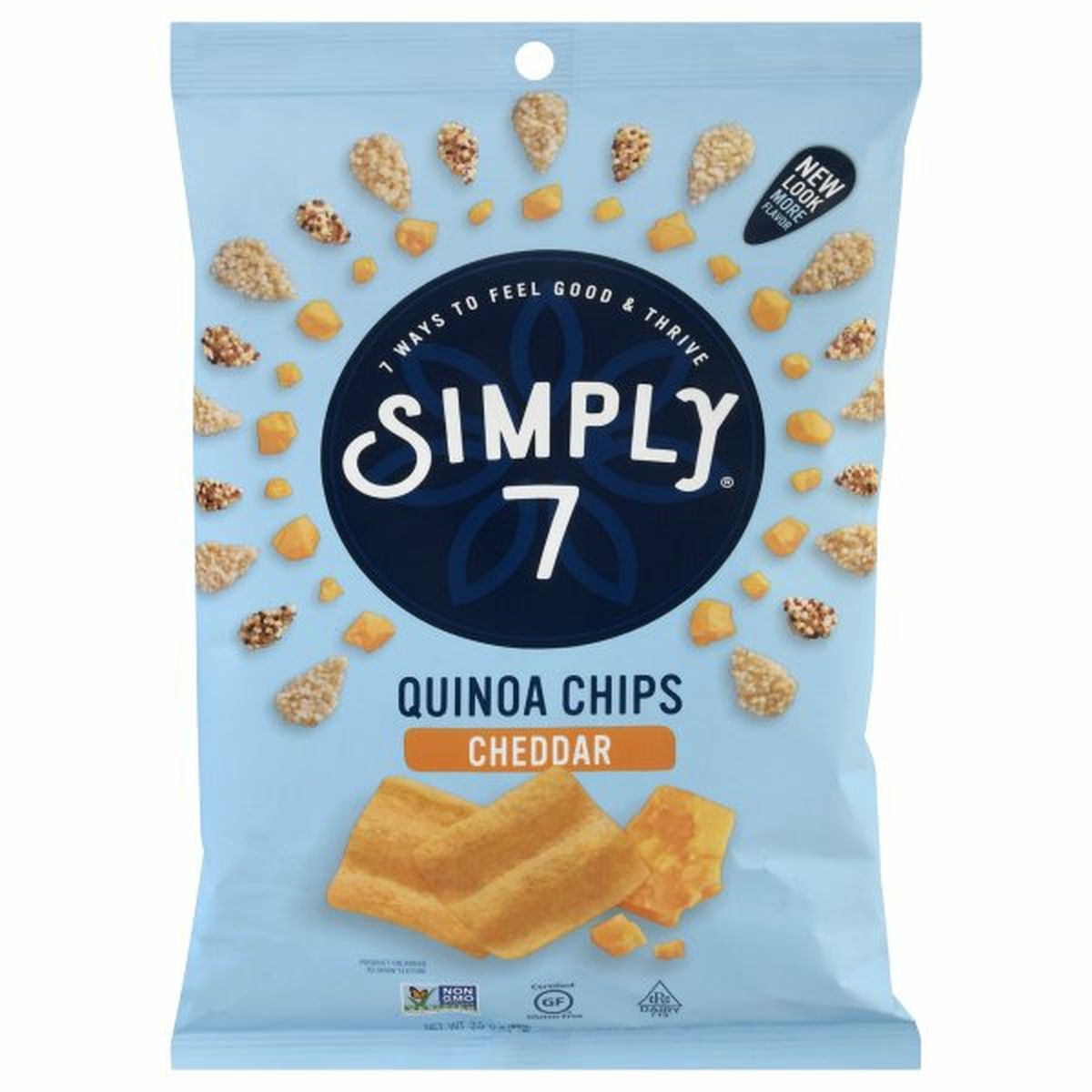 Calories in Simply7 Quinoa Chips, Cheddar