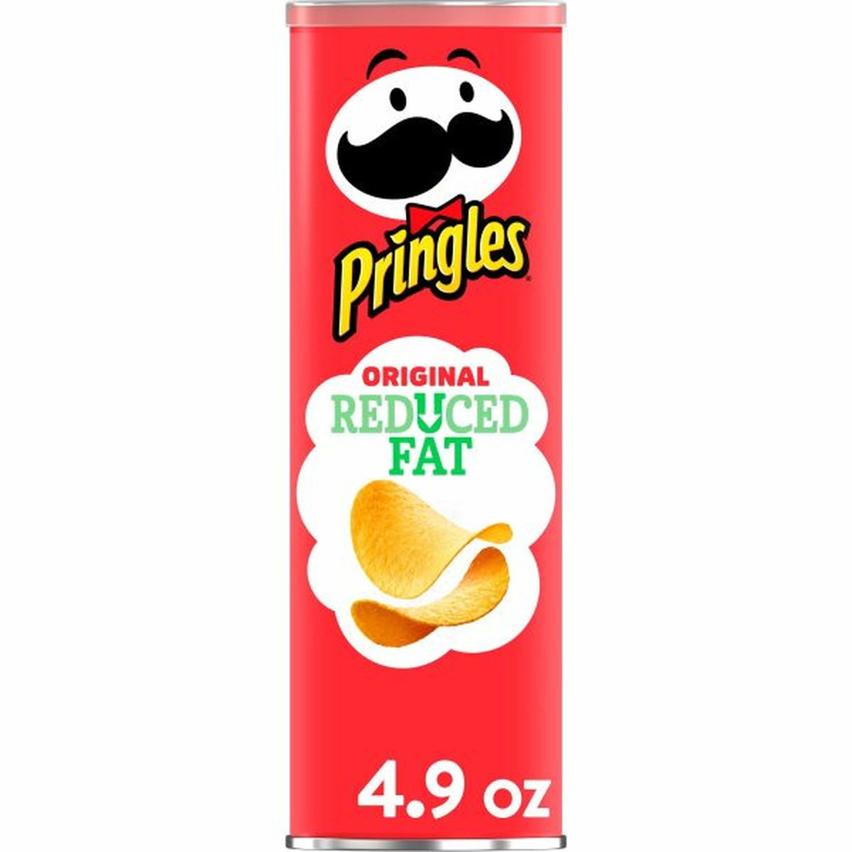Calories in Pringles Salty Snacks Pringles Potato Crisps Chips, Reduced Fat Original, Snacks On The Go, 4.9oz