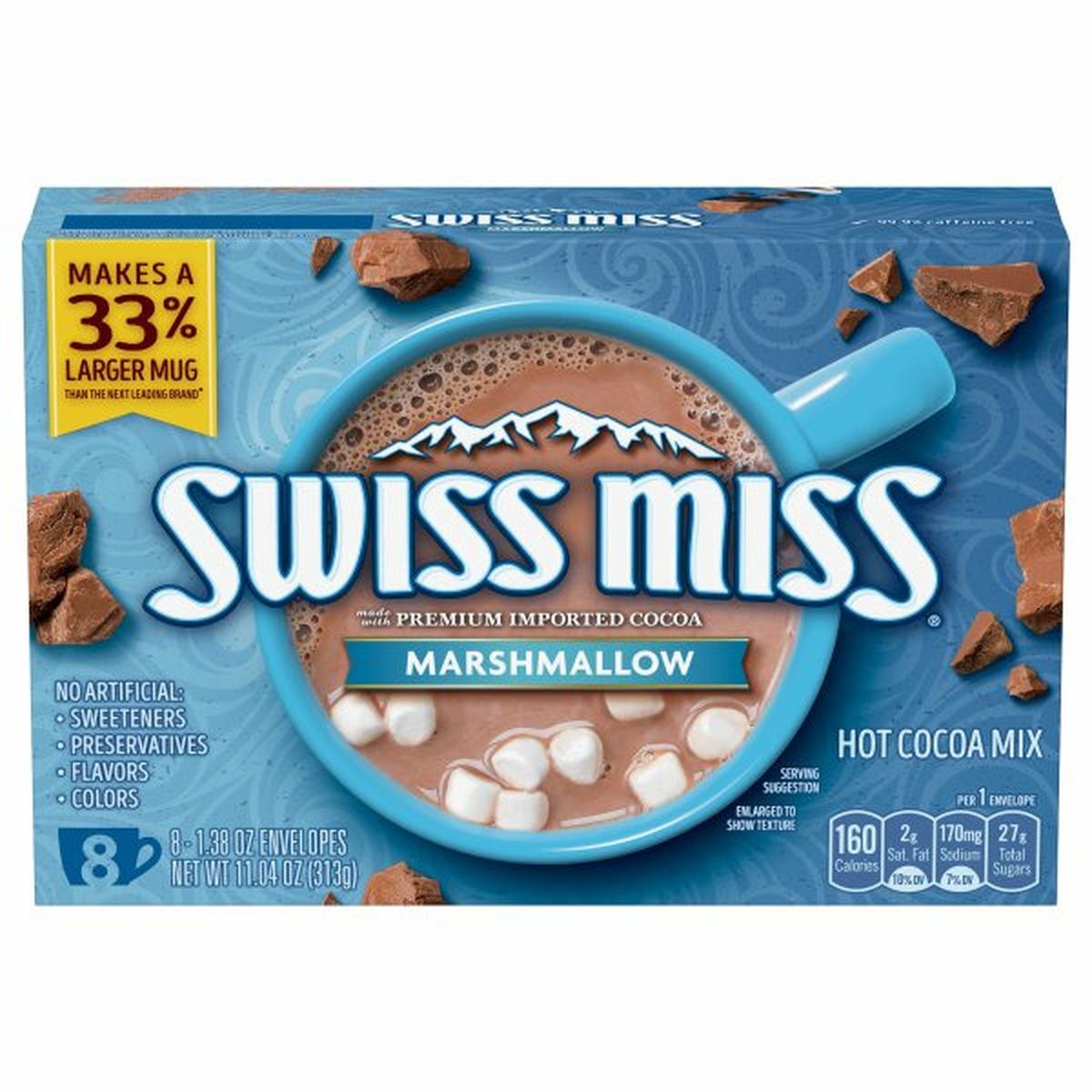 Calories in Swiss Miss Hot Cocoa Mix, Marshmallow, 8 Pack