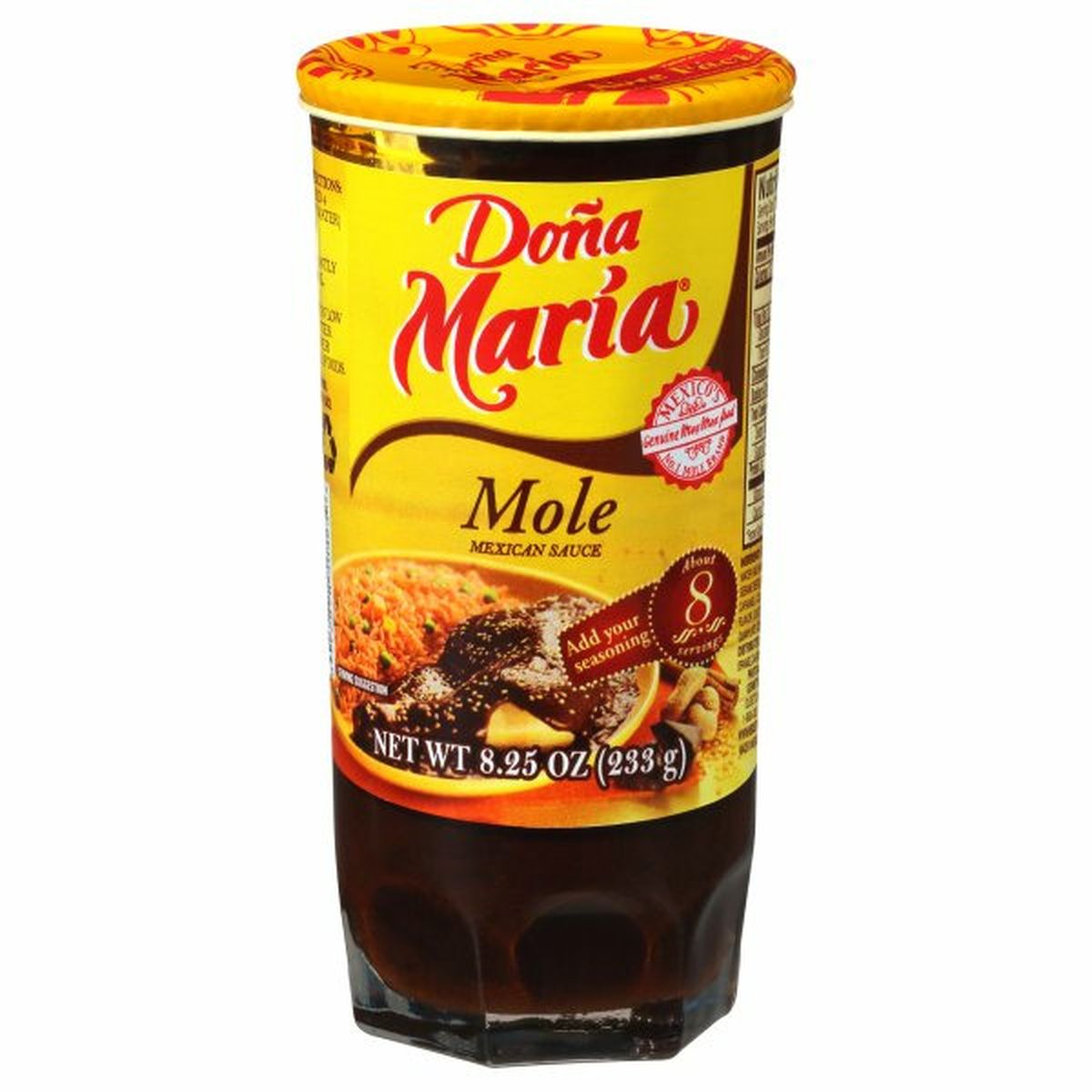 Calories in DoÃ±a MarÃ­a Mexican Sauce, Mole