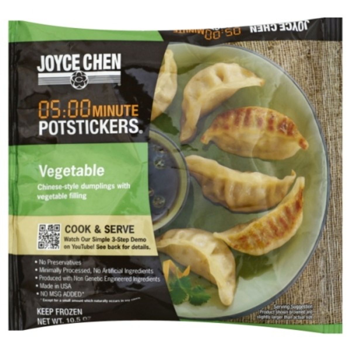 Calories in Joyce Chen Potstickers, 05:00 Minute, Vegetable