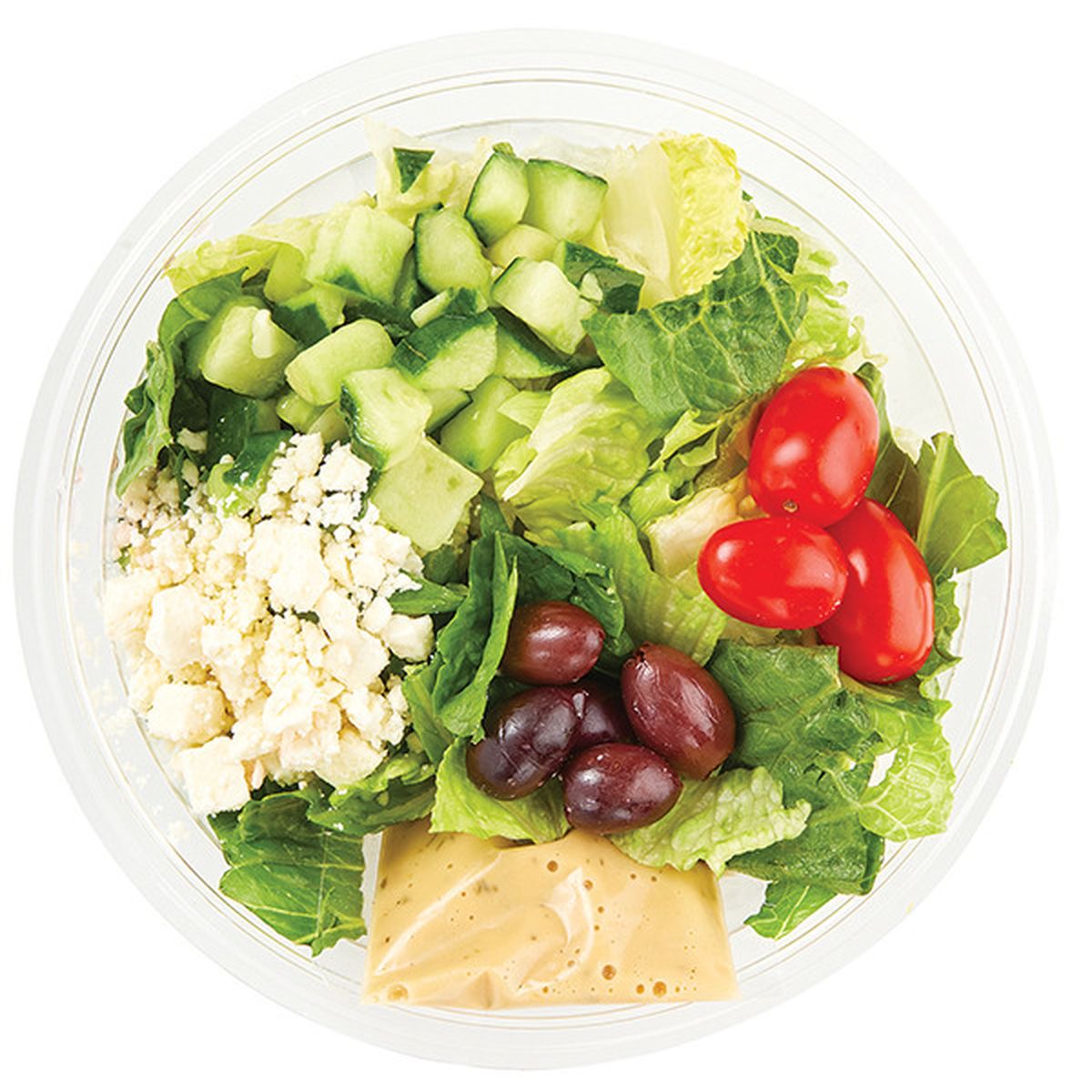 Calories in Wegmans Regular Greek Santorini Salad with Greek Dressing