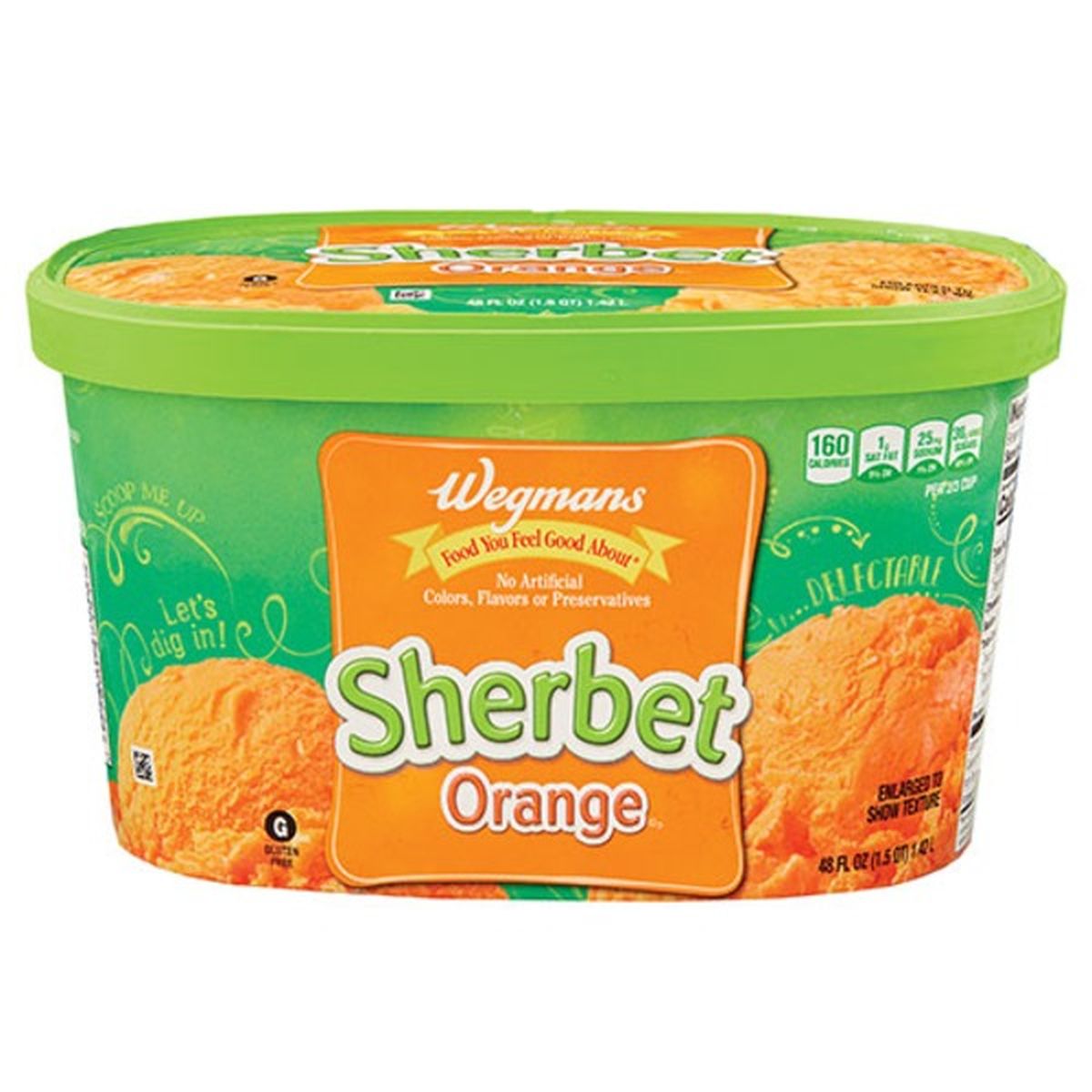 Calories in Wegmans Orange Sherbet