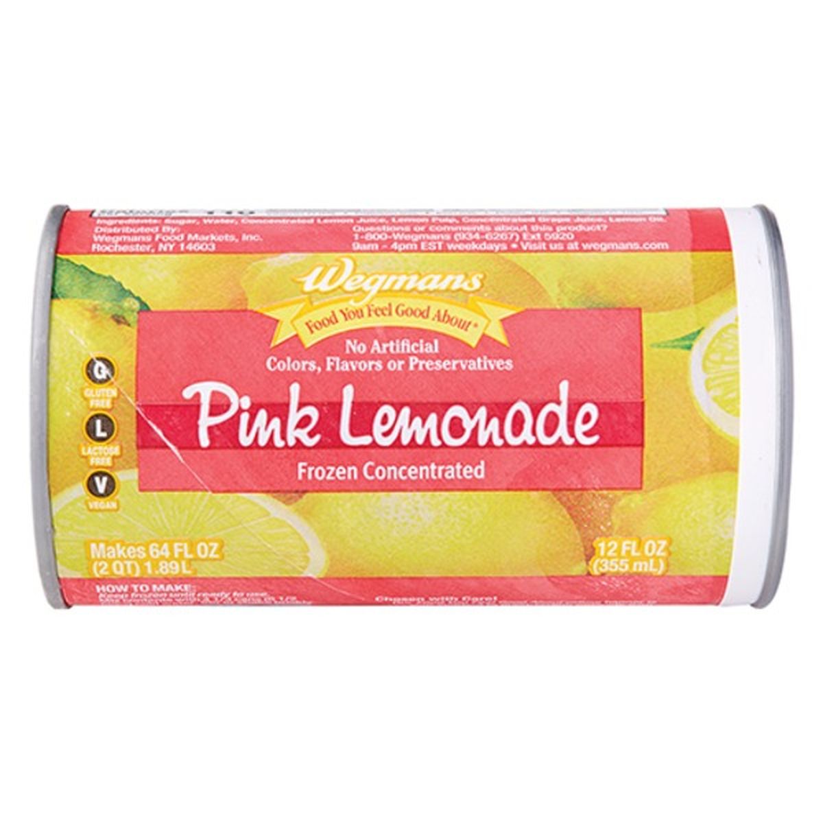 Calories in Wegmans Frozen Concentrated Pink Lemonade