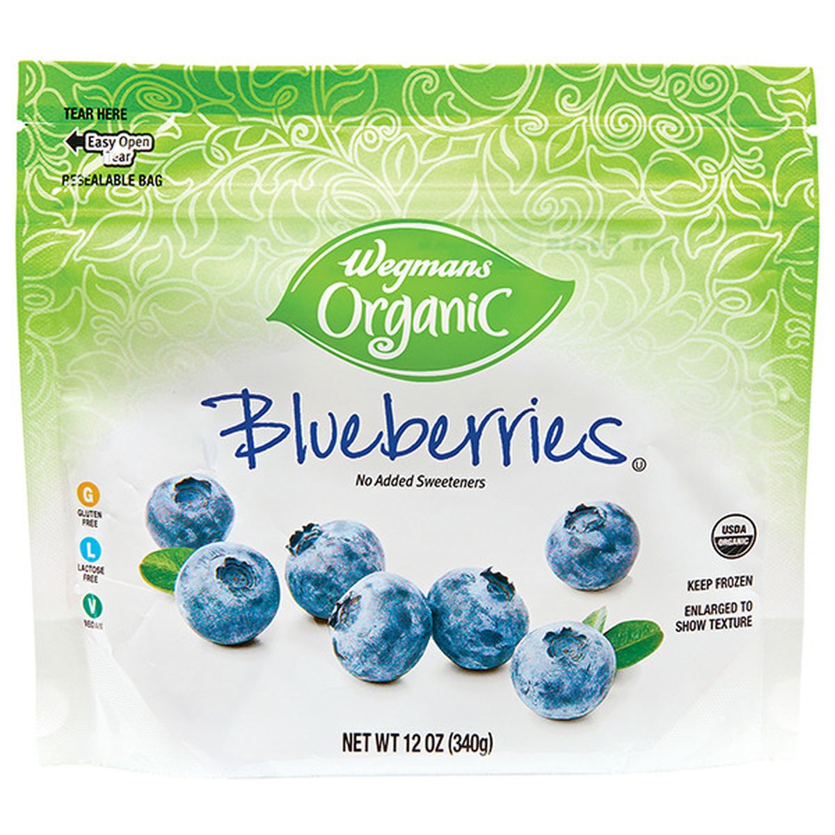 Calories in Wegmans Organic Frozen Blueberries