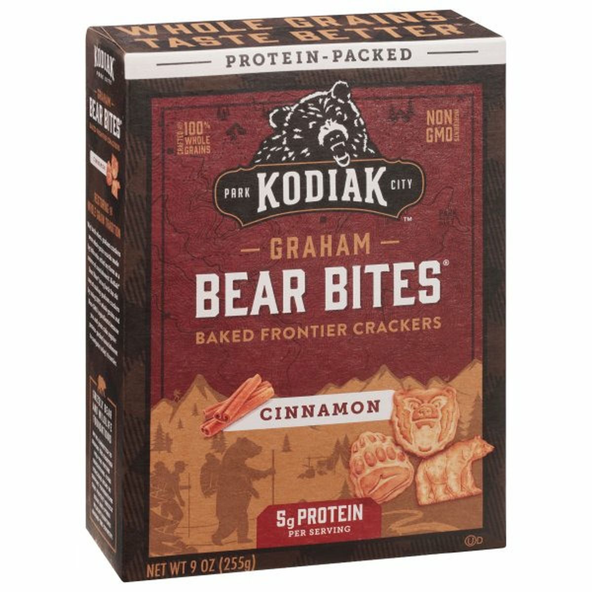 Calories in Kodiak Cakes Bear Bites Crackers, Graham, Cinnamon