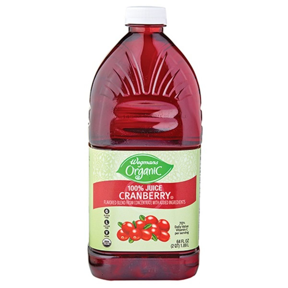 Calories in Wegmans Organic 100% Cranberry Juice Blend