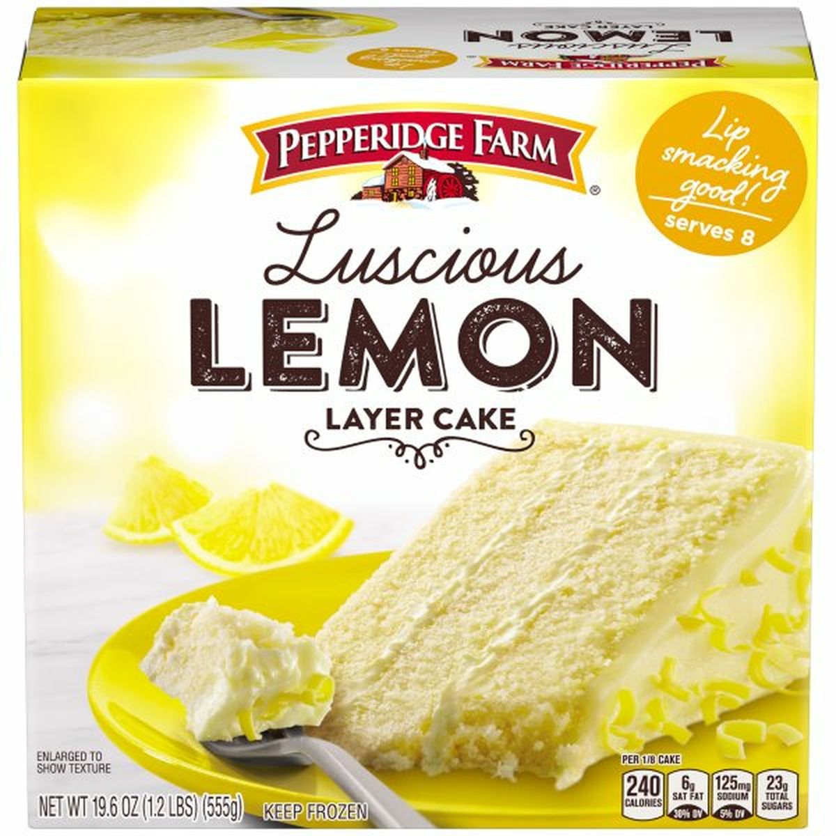 Calories in Pepperidge Farms  Frozen Lemon Layer Cake