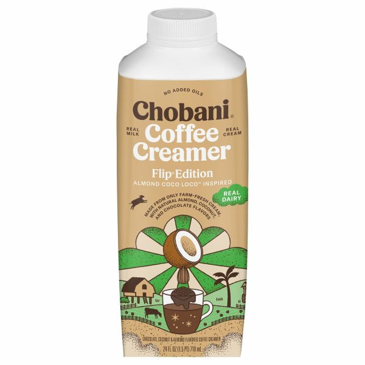 Calories in Chobani Coffee Creamer, Chocolate Coconut & Almond Flavored