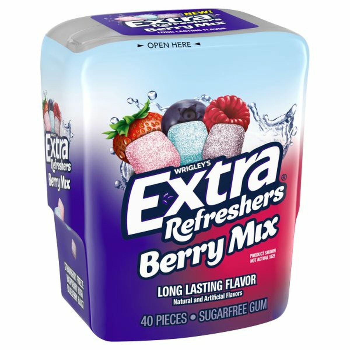 Calories in Extra Refreshers Refreshers Berry Mix Gum Piece Bottle