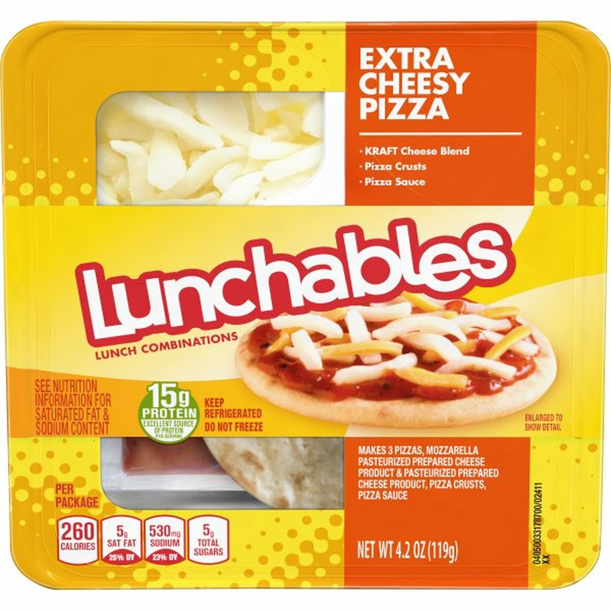 Calories in Lunchables Cheese Pizza Convenience Meal