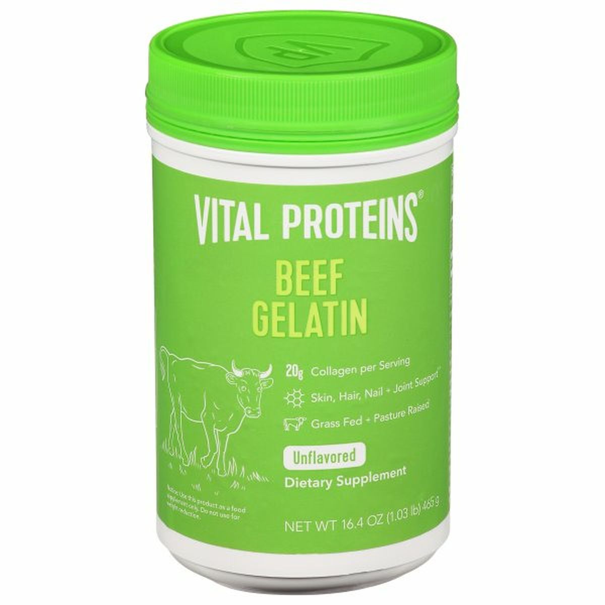 Calories in Vital Proteins Beef Gelatin, Unflavored