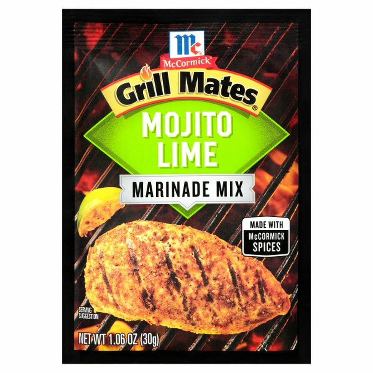 Calories in McCormicks Grill Matess Grill Mates Mojito Lime Marinade Mix