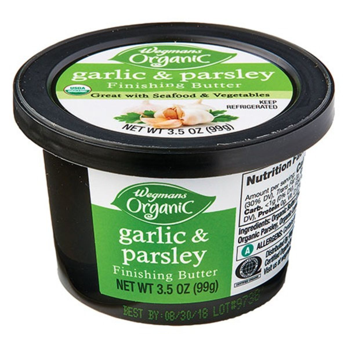 Calories in Wegmans Organic Garlic & Parsley Finishing Butter