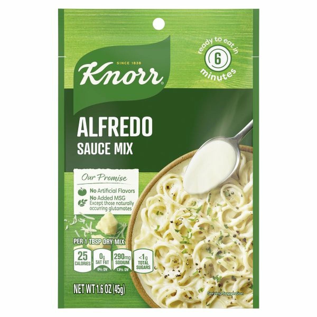 Calories in Knorr Sauce Mix, Alfredo